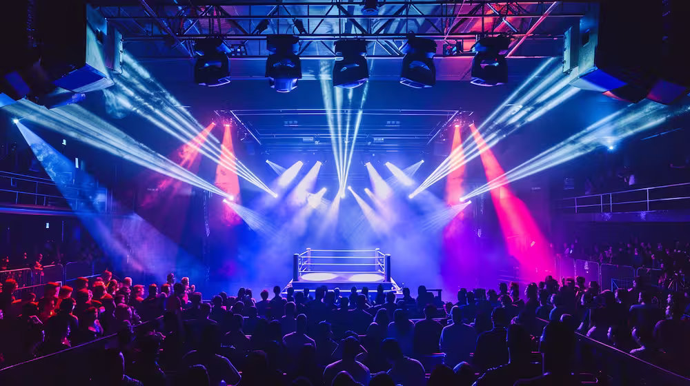 Basel Venue con un ring en el centro